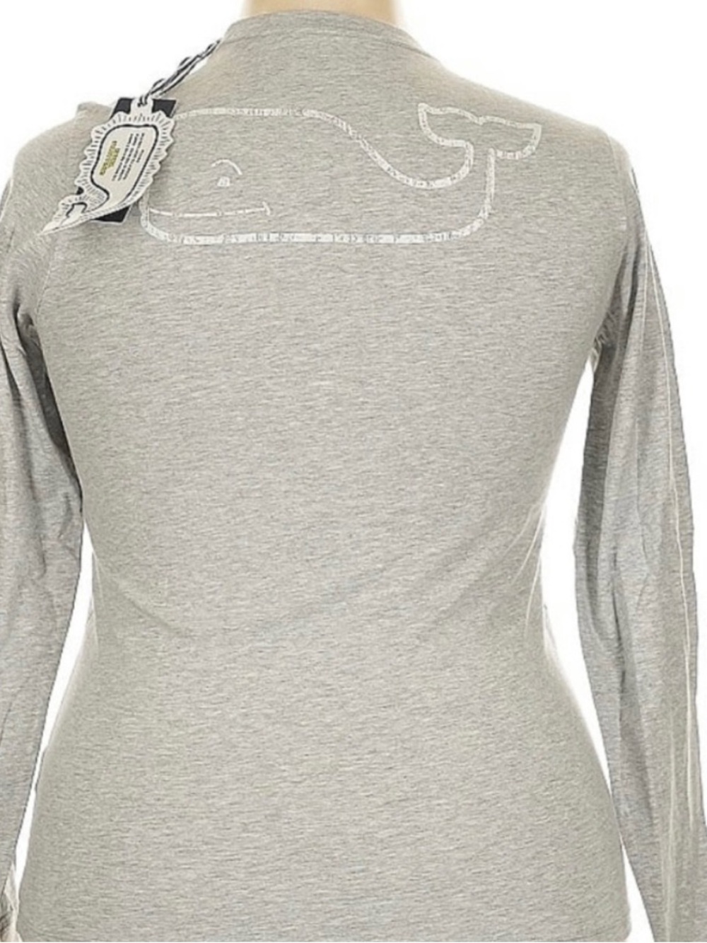 Vineyard Vines Gray Fitted Long Sleeve T-Shirt